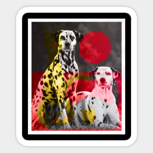 dalmatian dog love Sticker